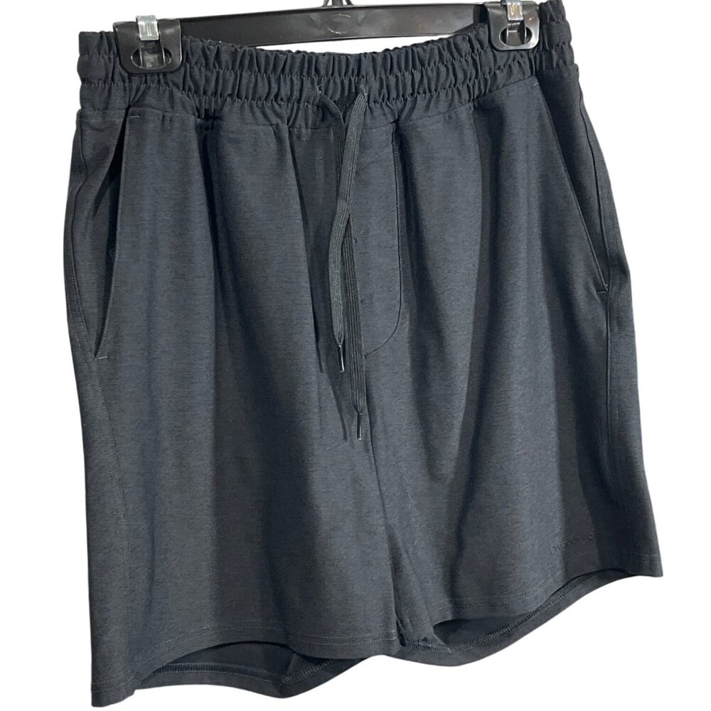 Outdoor Voices Gray Elastic Waist Drawstring Shorts S 86% Polyester 14% Spandex